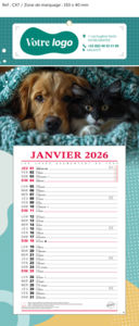 Calendrier publicitaire bloc animaux, Nos animaux Préférés 1