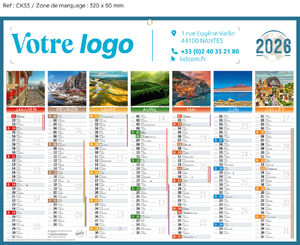 Calendrier publicitaire de banque diapo, Medium Clichés