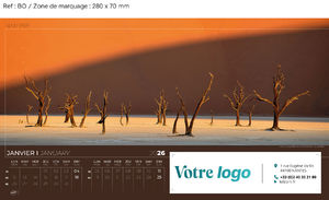 Calendrier publicitaire feuillets grand angle, Grand-angle 5