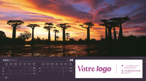 Calendrier publicitaire feuillets grand angle, Grand-angle 9
