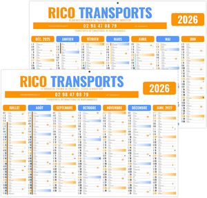 Calendrier publicitaire gameco a vos couleurs 2025