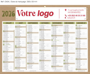 Calendrier Publicitaire Natura Médium 1
