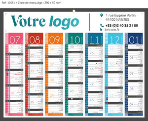 Calendrier publicitaire personnalisé tendance, Medium Tendance 1