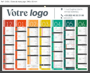 Calendrier publicitaire personnalisé tendance, Medium Tendance