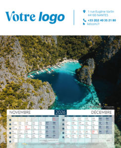 Calendrier publicitaire plage, Plages du monde 3