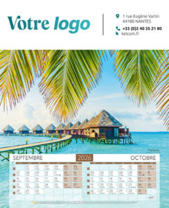 Calendrier publicitaire plage, Plages du monde 4