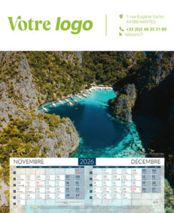 Calendrier publicitaire plage, Plages du monde 5