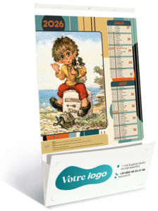 Calendrier publicitaire vide poche à personnaliser, Les Petits Mômes 3