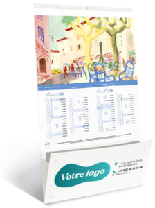 Calendrier publicitaire vide poches, Blythe Scott 1