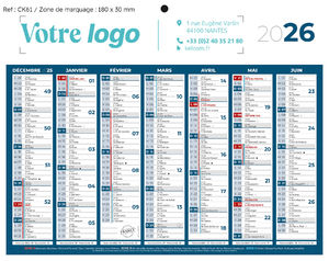 Calendrier publicitaire , Classique Mini