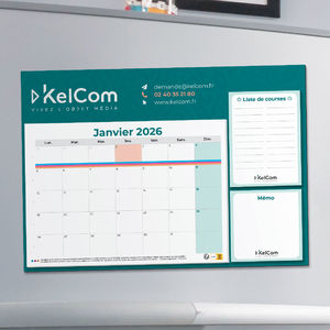 Calendrier tableau magnétique personnalisé 3 en 1 - Memo 3