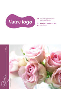 Calendriers de poches publicitaires fleurs, Floralis 2