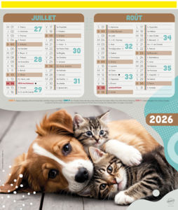Calendriers publicitaires chats, Chiens et Chats 3