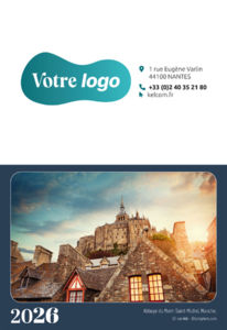 Calendriers publicitaires de poches France, Paysages de France