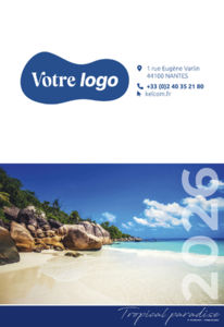 Calendriers publicitaires de poches plage, Plages Cocotiers 3