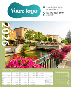 Calendriers publicitaires feuillets France, Calendrier Pays de France 1
