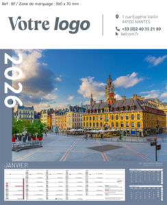 Calendriers publicitaires feuillets France, Calendrier Pays de France 5