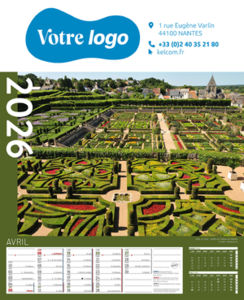 Calendriers publicitaires feuillets France, Calendrier Pays de France 8