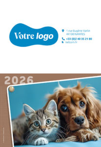 Calendriers publicitaires poches animaux, Nos amis 2