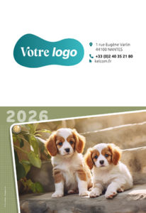 Calendriers publicitaires poches animaux, Nos amis 3