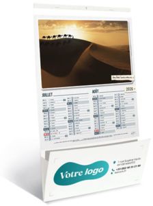 Calendriers publicitaires vide poche, Sites du Monde 3