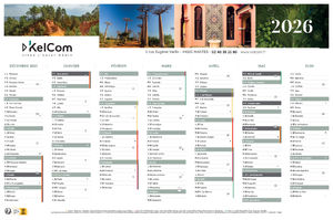 Voyages - Calendrier Personnalisé 2
