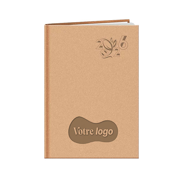 Agenda personnalisé semainier : Agenda personnalisé Eco medium Beige