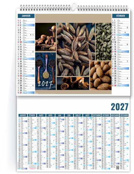 Calendrier 2 en 1 entreprise Bouquet 2027