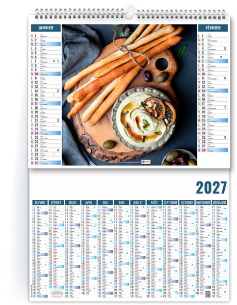 Calendrier 2 en 1 personnalisable Fooding 2027