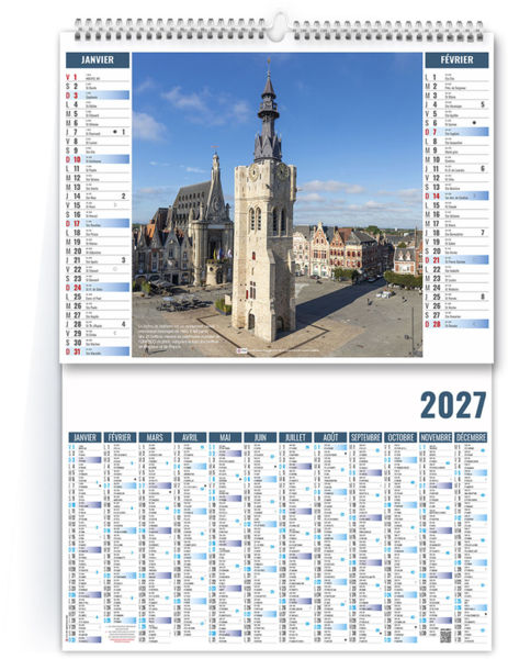 Calendrier 2 en 1 personnalisable Histoire 2027