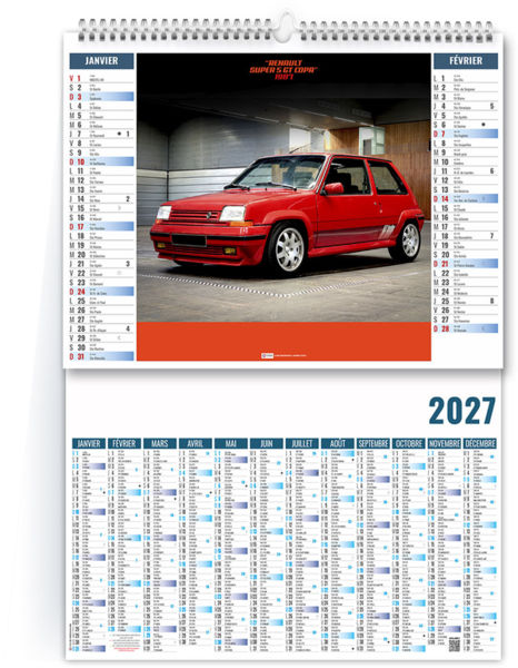 Calendrier 2 en 1 personnalisé Rallye 2027