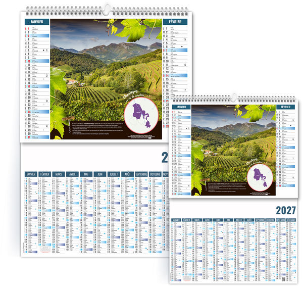 Calendrier 2 en 1 personnalisé Terroir 2027