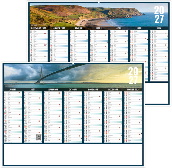 Calendrier bancaire entreprise Liberté Normandie 2027
