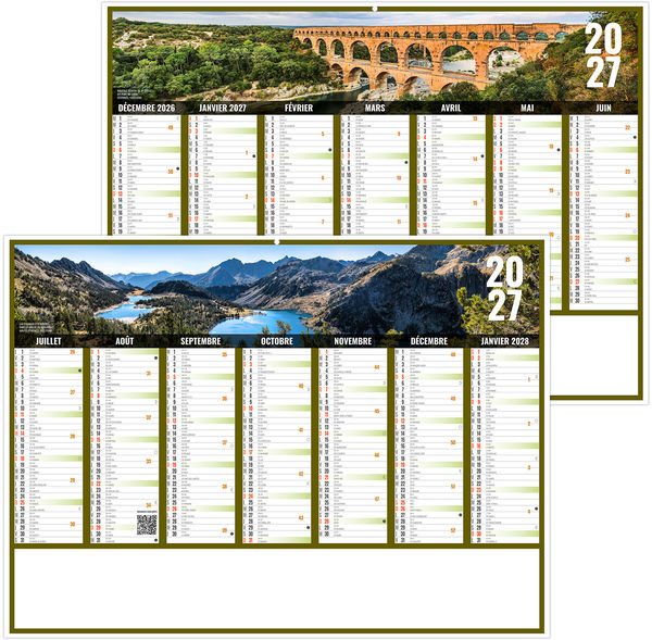 Calendrier bancaire entreprise Liberté Occitanie 2027
