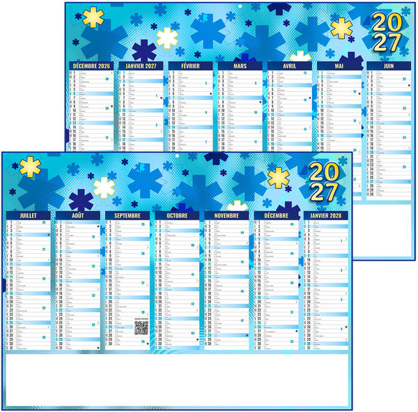 Calendrier bancaire entreprise Matthieu 2027