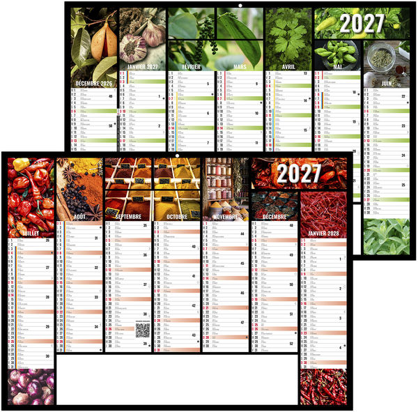 Calendrier bancaire personnalisable Caméléon 2027