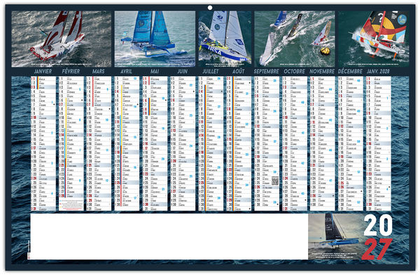 Calendrier bancaire personnalisable Course au Large 2027