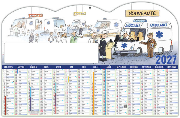 Calendrier bancaire personnalisable L'Ambulancier 2027