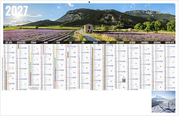 Calendrier bancaire personnalisable Libre Choix Auvergnat 2027