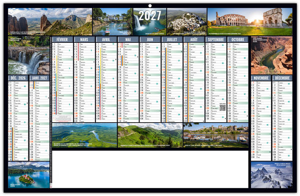 Calendrier bancaire personnalisé Continental 2027