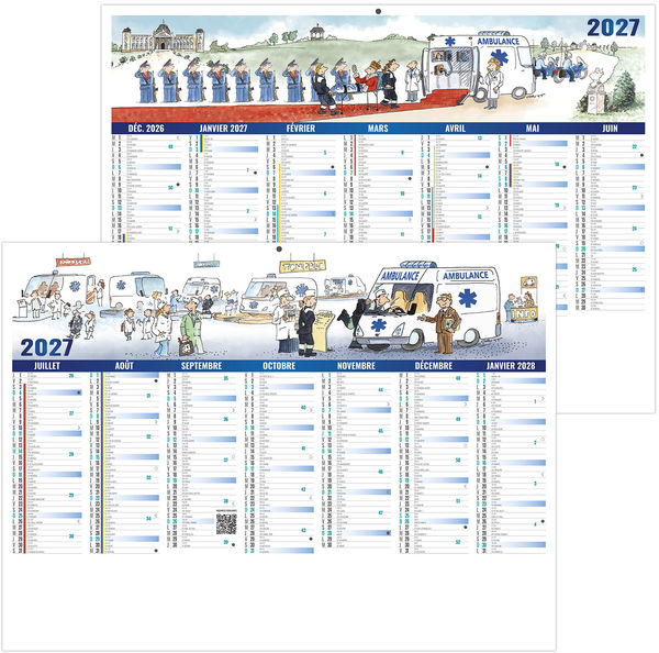Calendrier bancaire personnalisé De Toute Urgence 2027