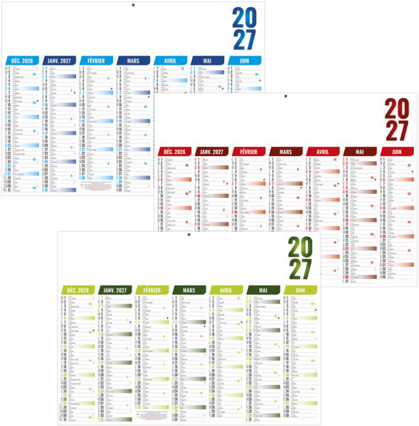 Calendrier bancaire personnalisé Florentin 2027