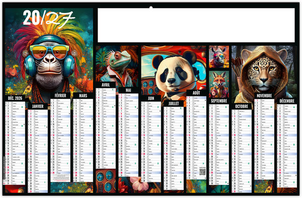 Calendrier bancaire publicitaire Artistes 2027