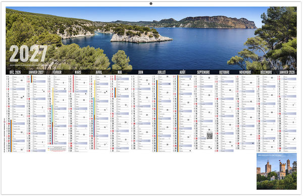 Calendrier bancaire publicitaire Libre Choix Provençal 2027
