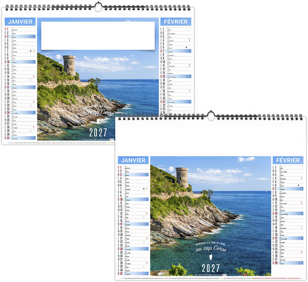 Calendrier illustré personnalisable Corse 2027