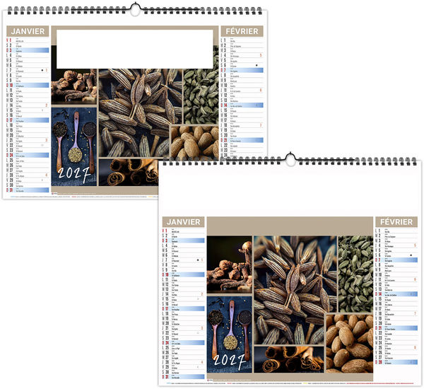 Calendrier illustré personnalisable Herbes 2027