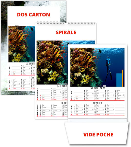 Calendrier illustré personnalisable Pierre 2027