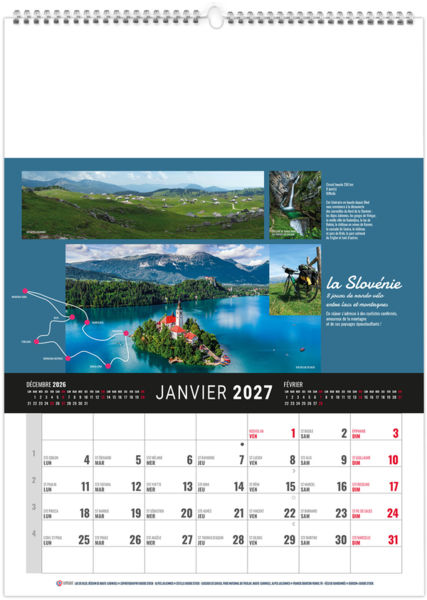 Calendrier illustré personnalisé Illustre Monde 2027