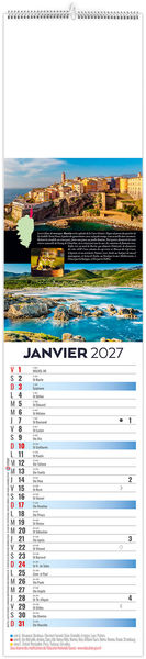 Calendrier illustré publicitaire Île 2027