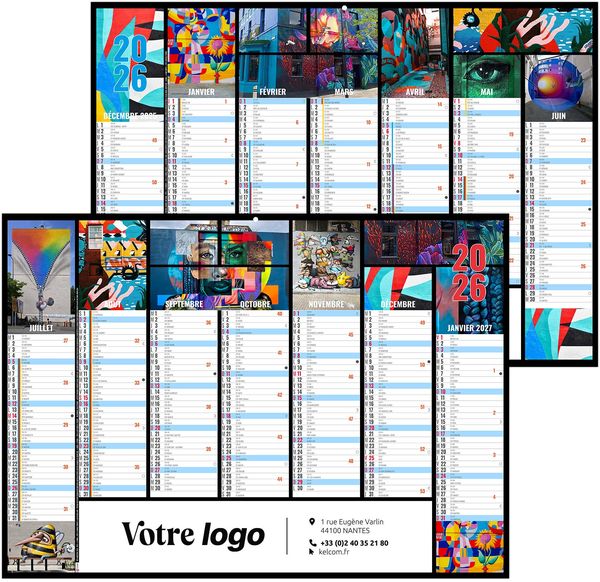 Calendrier personnalisable caméléon 2026